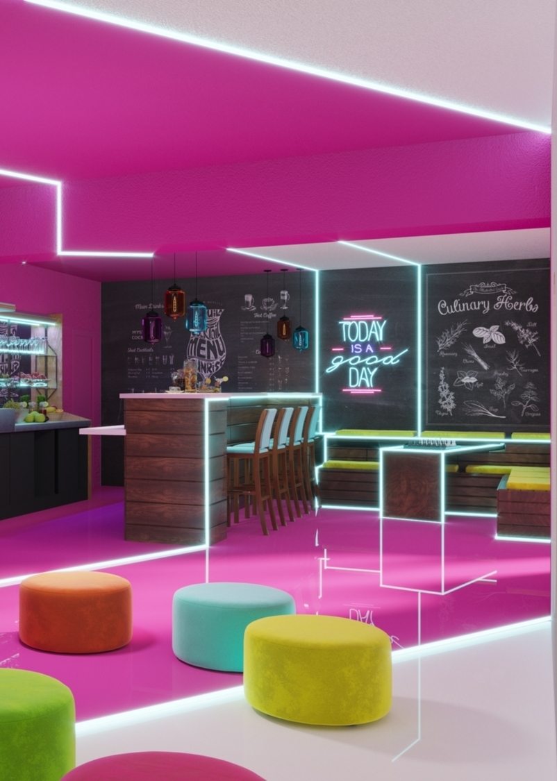 Проект дизайна интерьеров для курорта Alean Family Riviera в Анапе от Nosova Anastasia Design — авторские решения для гостиничных и общественных пространств.