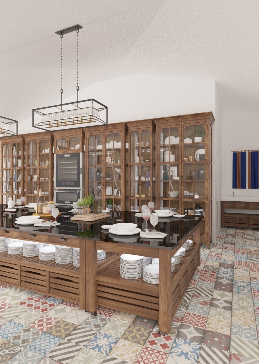 Проект дизайна интерьеров для курорта Alean Family Riviera в Анапе от Nosova Anastasia Design — авторские решения для гостиничных и общественных пространств.