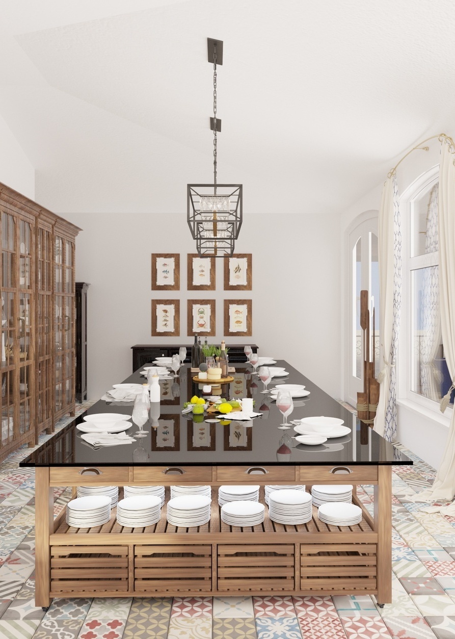 Проект дизайна интерьеров для курорта Alean Family Riviera в Анапе от Nosova Anastasia Design — авторские решения для гостиничных и общественных пространств.